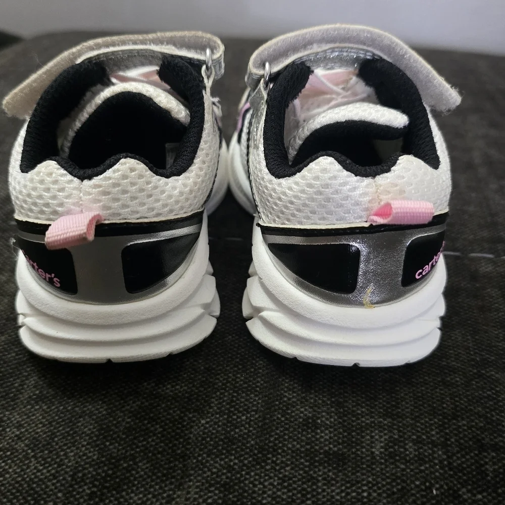 Carter's Silver and Pink Glittery Sneakers